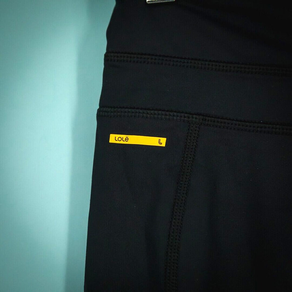 Lole Size XS Black Sojourn Pull On Stretch Waist Tapered Crop Jogger Pants NEW - Picture 3 of 10